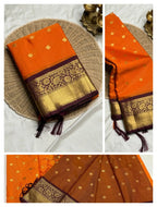 Semi kanchi saree