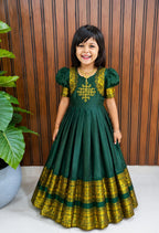 Cotton silk gown