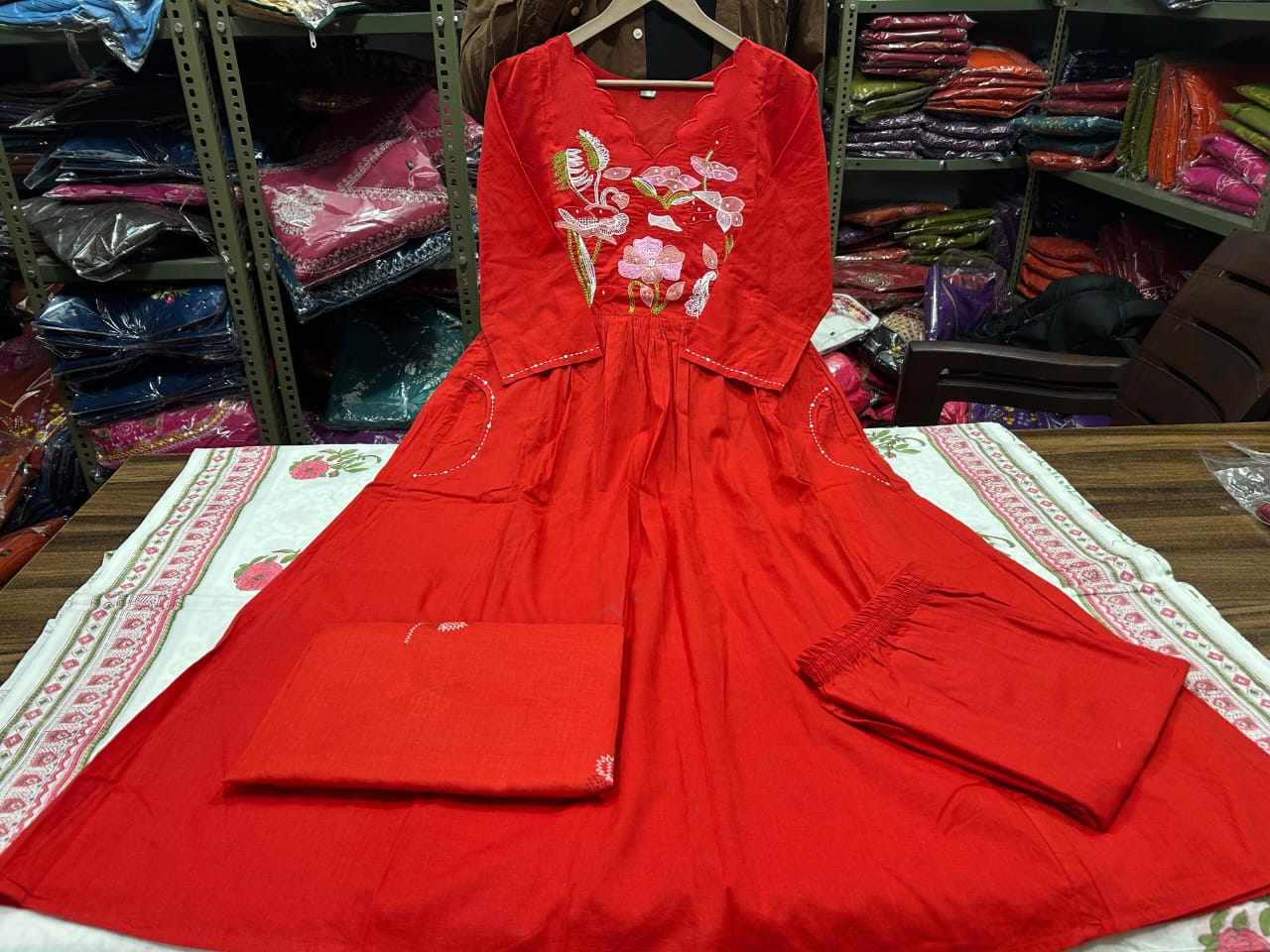 Cotton kurta bottom and duppata