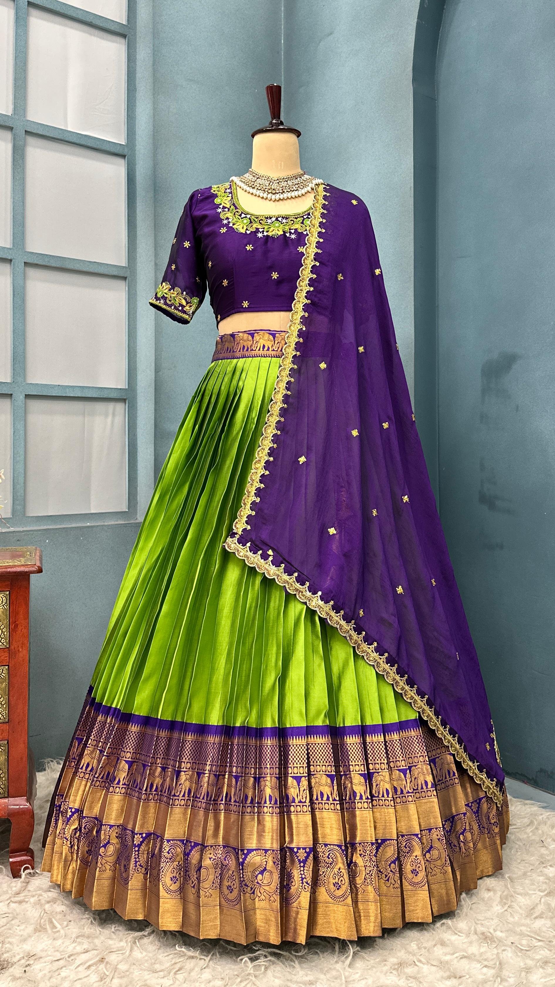 Kanjivaram silk lehenga