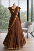 Georgette half saree