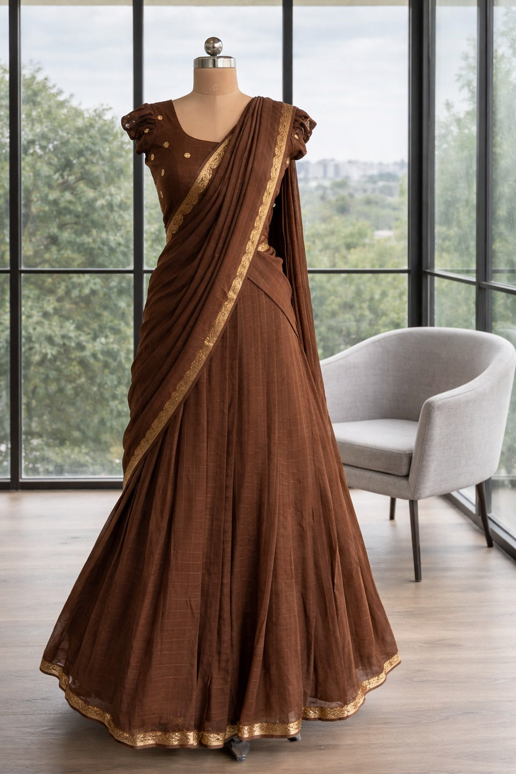 Georgette half saree