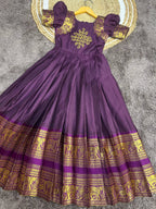 Cotton silk gown