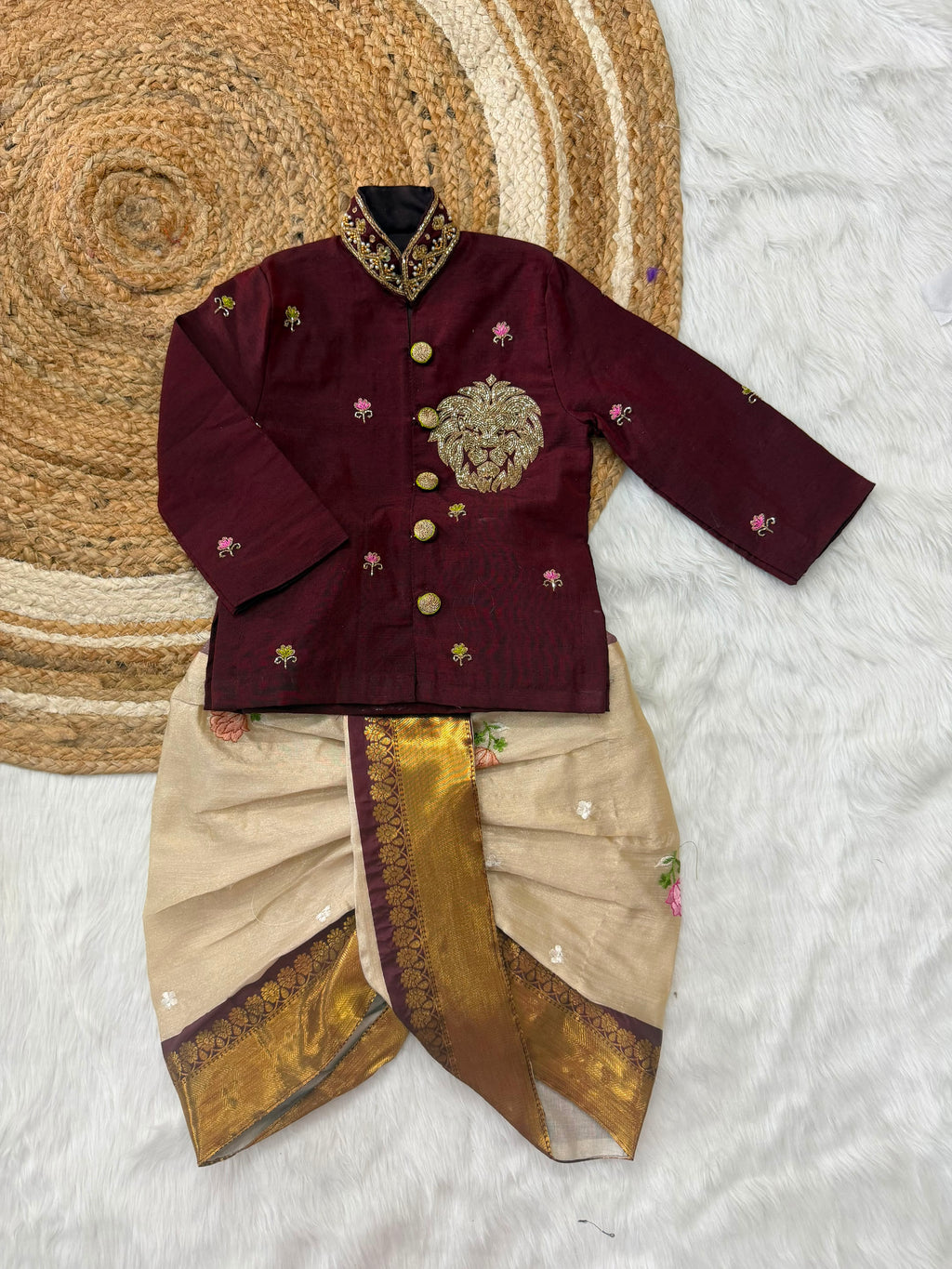 Kids kurta with dhoti set