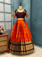 Kanjivaram silk lehenga